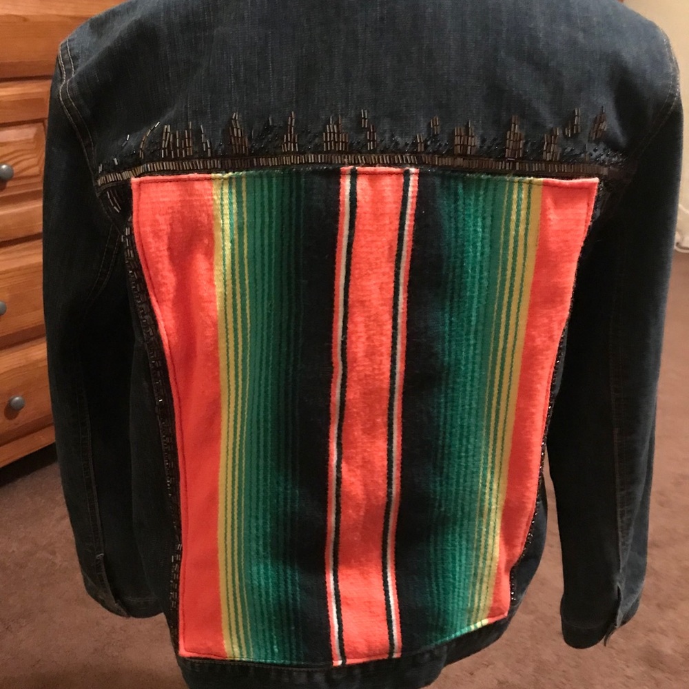Sarape Designed Jean Jacket